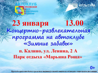 Концертно-развлекательная программа на автоклубе "Зимние забавы"